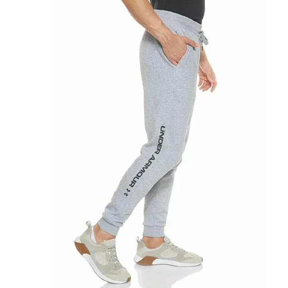 💖MEGA SALE💖Under Armour Rival Fleece Wordmark Joggers Men's XXL 1345634 035 - Picture 7 of 10